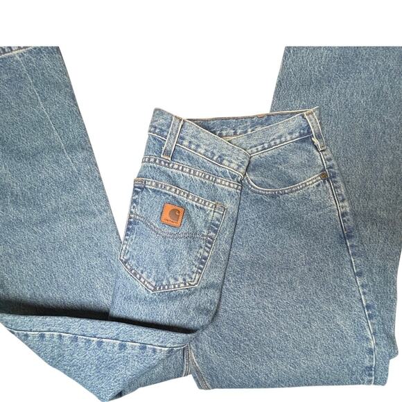 Carhartt USA Made Blue Denim‎ Jeans 40x34 NWT Straight Leg Workwear Vintage - Picture 10 of 14